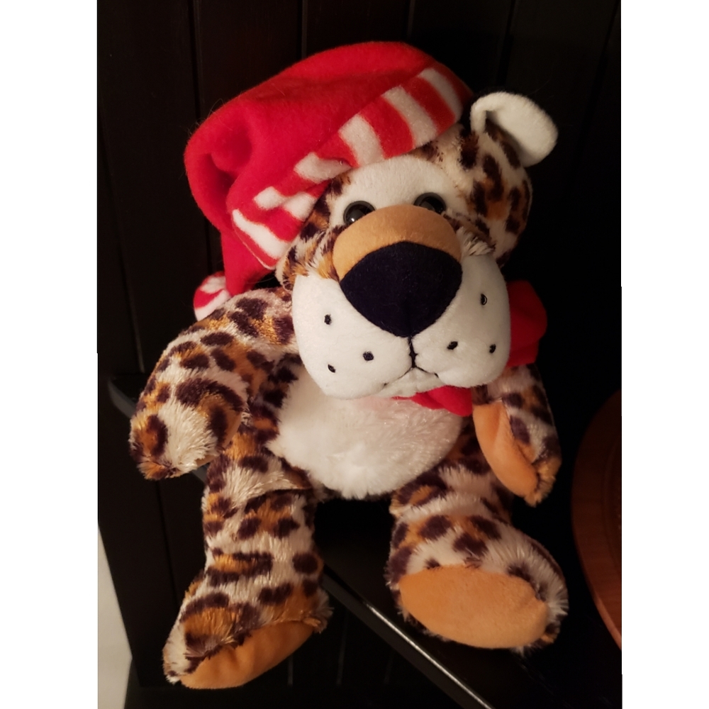 🎄SANTA Christmas Leopard Plush Toy Stuffed Animal